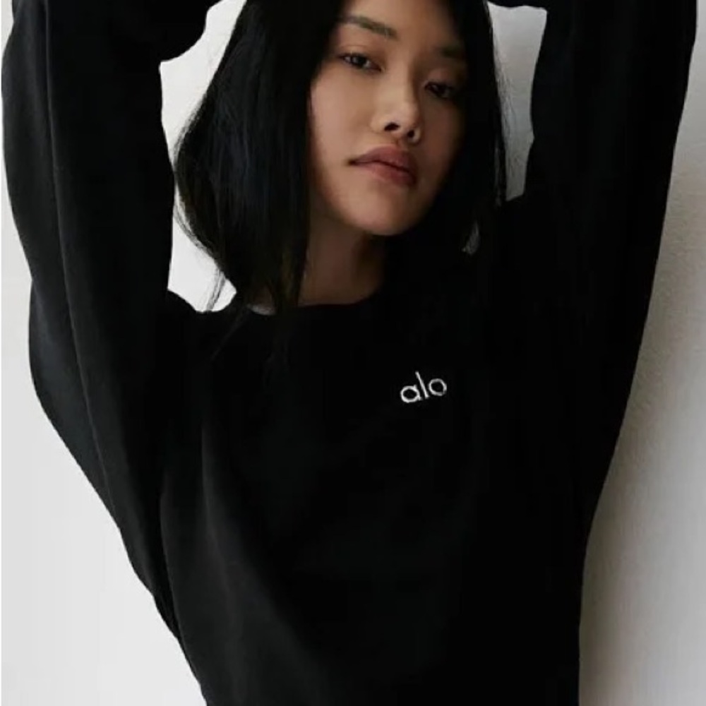 ALO Devotion Crew Neck Pullover sweatshirt.